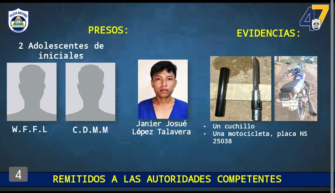 Foto: Esclarecimiento de crimen en Ocotal, Nueva Segovia / TN8