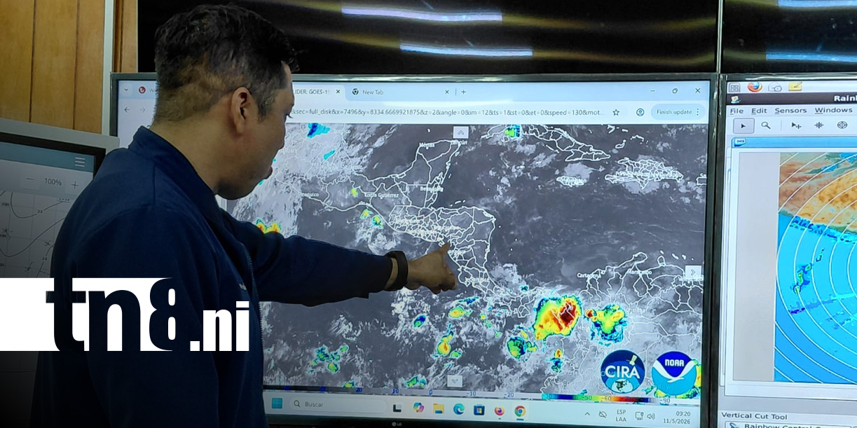 Foto: Pronóstico del clima por parte de INETER en Nicaragua / TN8