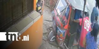 Foto: Violento choque con caponera en Sabana Grande, Managua / TN8