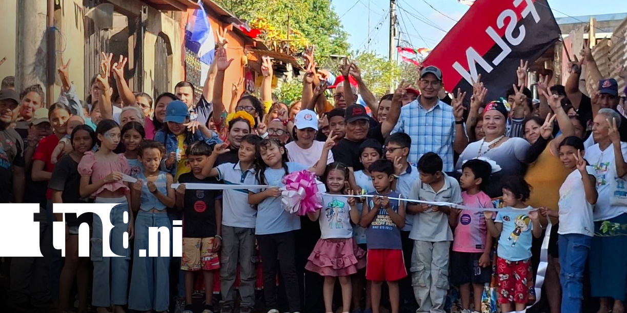 Foto: Entrega de nuevas calles en el barrio Francisco Salazar, Managua / TN8
