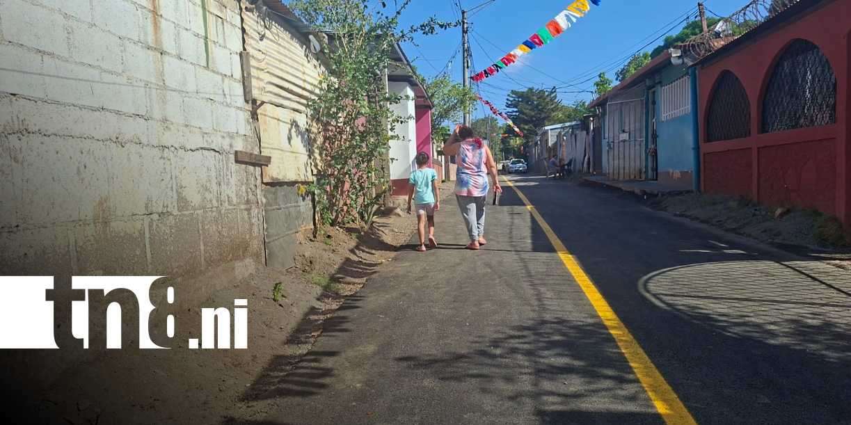 Foto: Entrega de nuevas calles en el barrio Francisco Salazar, Managua / TN8