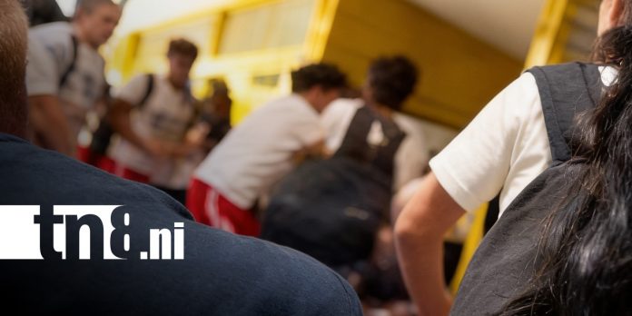Foto: Pleito entre estudiantes del Colegio Bautista en Managua / TN8