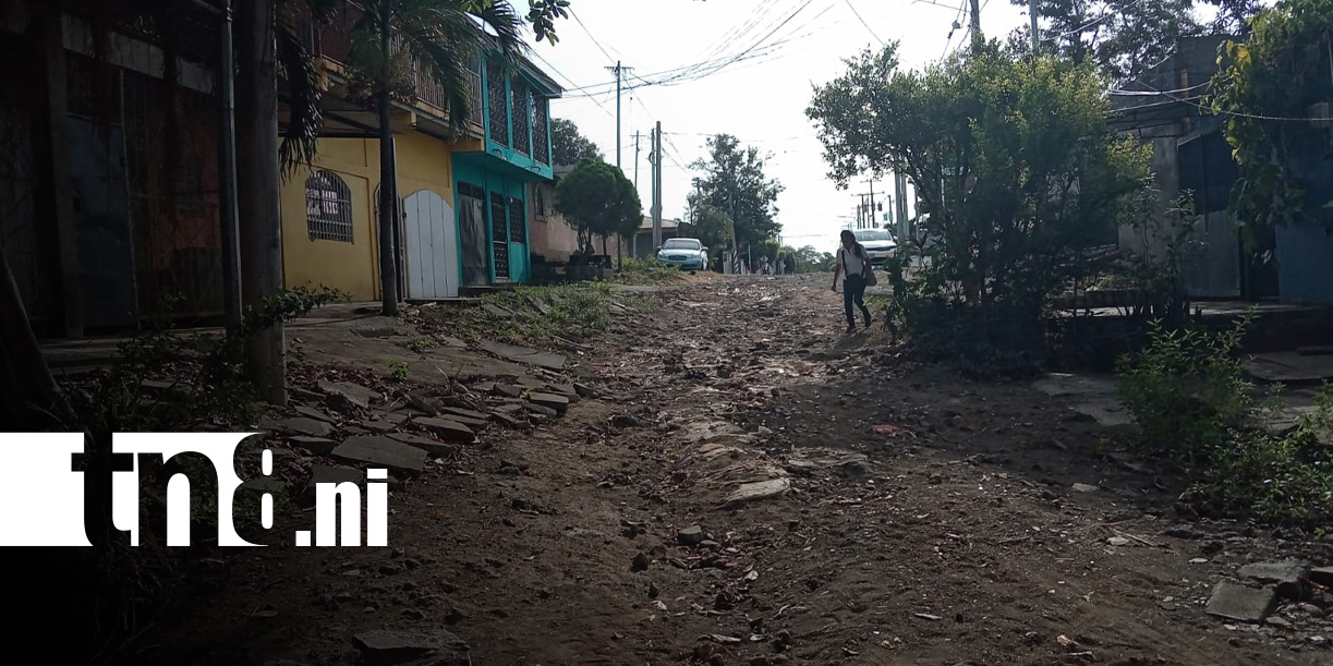 Foto: Calles deterioradas en el barrio Altagracia, Managua / TN8