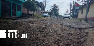Foto: Calles deterioradas en el barrio Altagracia, Managua / TN8