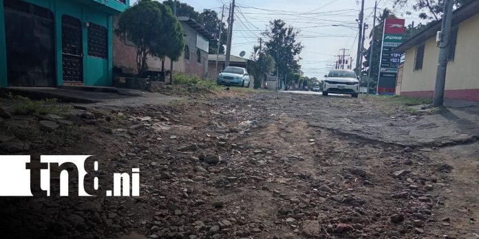 Foto: Calles deterioradas en el barrio Altagracia, Managua / TN8