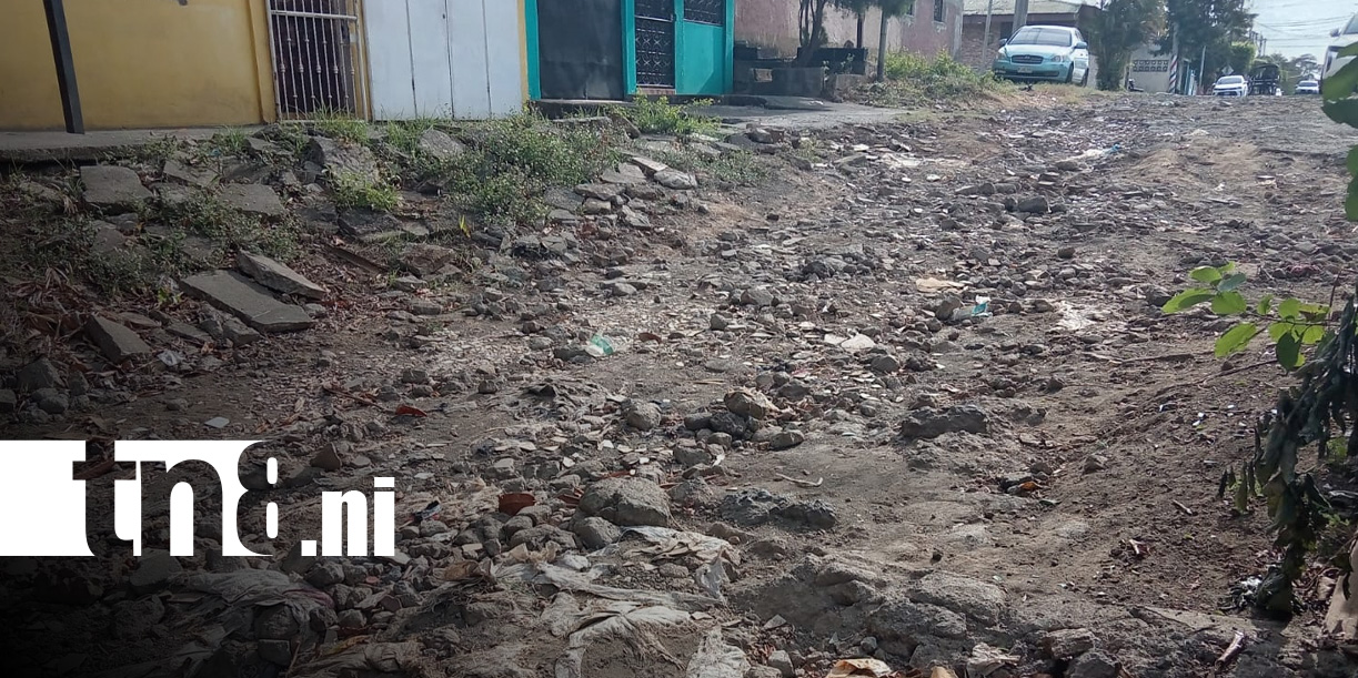 Foto: Calles deterioradas en el barrio Altagracia, Managua / TN8