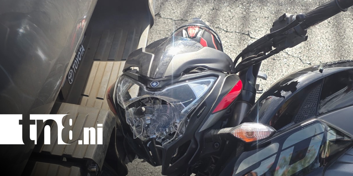 Foto: Accidente en sector de la Rotonda El Periodista, en Managua / TN8