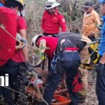 Foto: Rescatan a sujeto que cayó a una cantera en Carazo / TN8