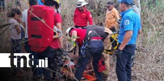 Foto: Rescatan a sujeto que cayó a una cantera en Carazo / TN8
