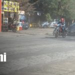 Foto: Arena sobre el sector de ENACAL hacia Linda Vista, en Managua / TN8