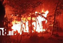 Foto: Incendio deja sin hogar a familia de San Marcos, Carazo /TN8