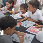 Niñez capitalina honra a Sandino con arte y creatividad en taller recreativo Foto: Taller Creativo “Pintemos a Sandino con Amor” / TN8