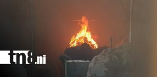 Foto: Fuerte incendio en una vivienda del barrio Nuevo Amanecer, en Estelí / TN8