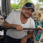 Kira, la perrita protectora que recorre Managua en una caponera Foto: Kira, la perrita más viral de Nicaragua y fiel a su dueño caponero / TN8