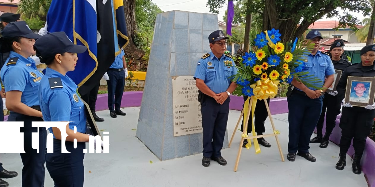 Foto: Honor y Gloria eterna a oficiales caídos en Bluefields /TN8