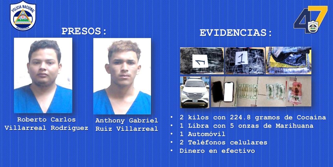 Foto: Captura de implicados en drogas en Rivas / TN8