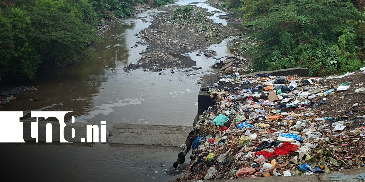 Foto:Managua enfrenta emergencia por basura en canales pluviales/TN8