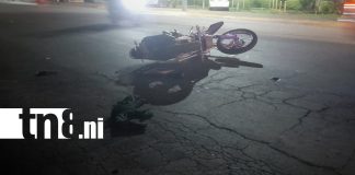 Foto: Accidente en Managua deja motociclista lesionado/TN8