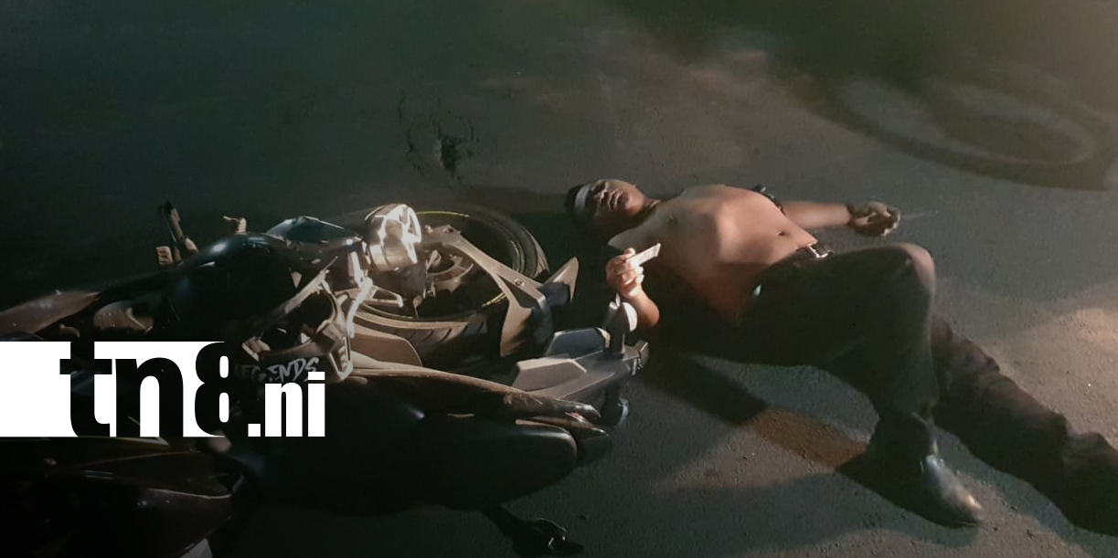 Foto: Accidente en Managua deja motociclista con fractura/TN8