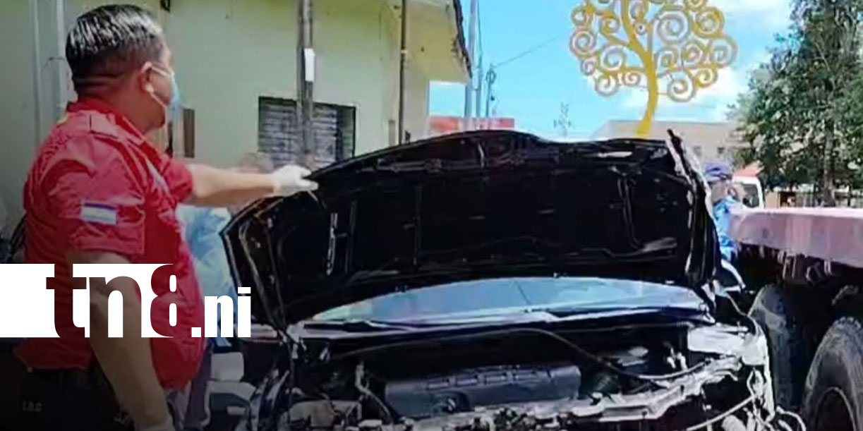 Foto: Accidente de tránsito en Jinotepe deja cuantiosos daños materiales/TN8