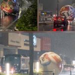 Balón gigante del Mundial se desprende y rueda por la Zona Rosa tras intensas lluvias Foto: Balón inflable del Mundial rodó por concurrida avenida /Cortesía