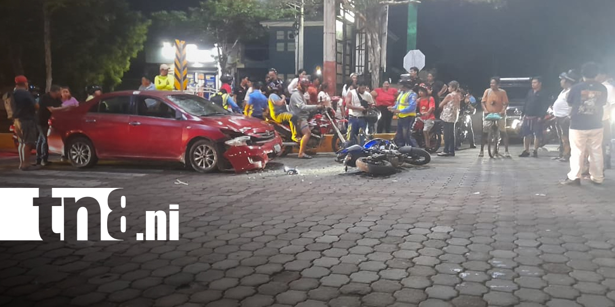 Foto: Accidente en Managua deja dos lesionados tras choque/TN8