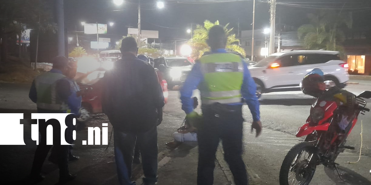 Foto: Accidente en carretera a Masaya deja mujer lesionada/TN8
