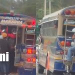Bus Jinotepe – Managua es captado con pasajeros de pie y en las puertas (VIDEO) Foto: Bus "hasta las tapas" en carretera Jinotepe – Managua /TN8
