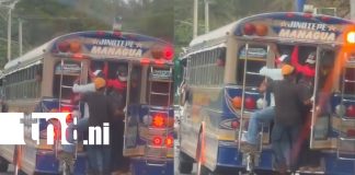Foto: Bus "hasta las tapas" en carretera Jinotepe – Managua /TN8