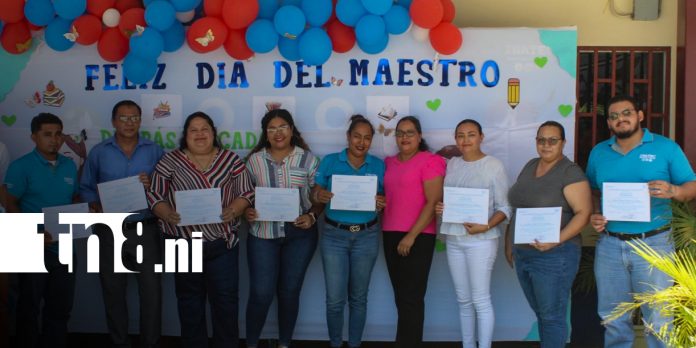 Foto:INATEC reconoce la labor de educadores en acto especial en el Centro Tecnológico Bidkart Muñoz/TN8