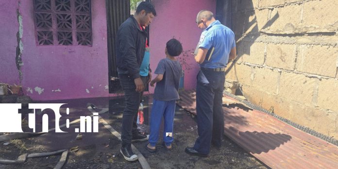 Foto: Incendio en barrio La Primavera, Managua / TN8