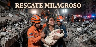 Foto: Bebé y madre sobreviven tras terremotos en La Guaira/Cortesía