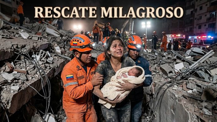 Foto: Bebé y madre sobreviven tras terremotos en La Guaira/Cortesía