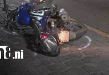 Foto: Violento choque entre motociclistas deja dos lesionados graves en Ticuantepe/TN8
