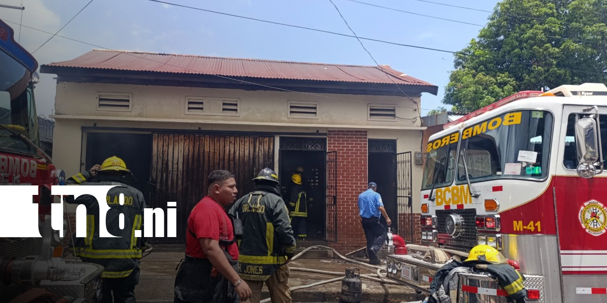 Foto: Incendio en Monseñor Lezcano deja viviendas afectadas en Managua/TN8