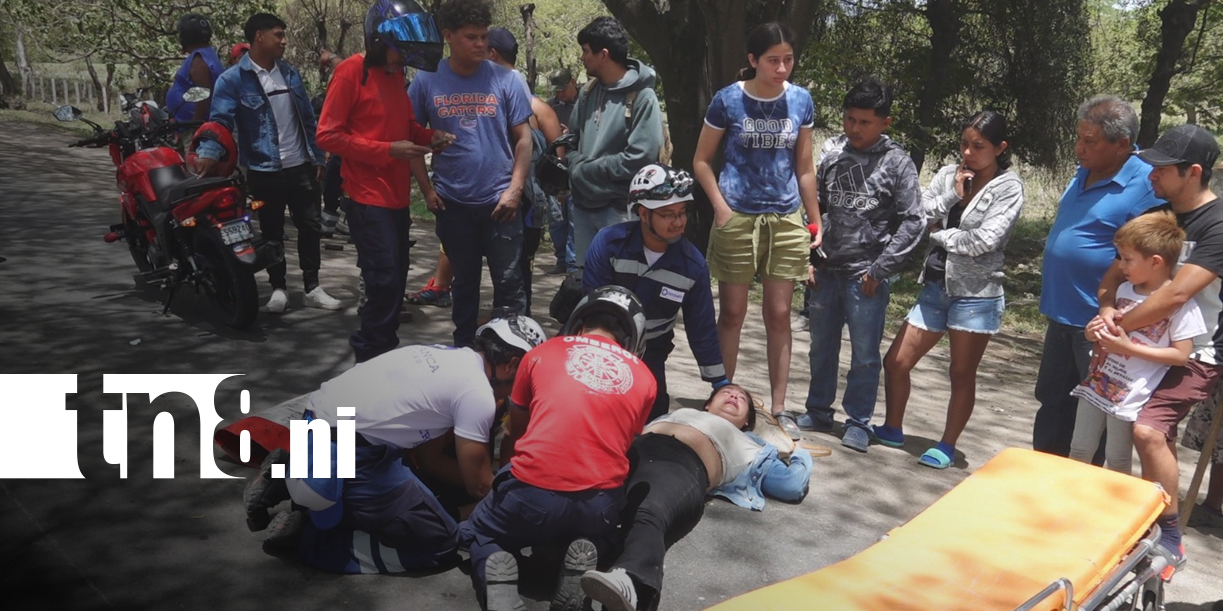 Foto: Violento choque deja una joven lesionada en Estelí/TN8
