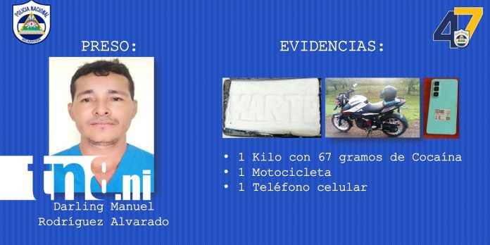 Foto: Policía de Chontales incauta más de un kilo de cocaína /TN8 Foto: Policía de Chontales incauta más de un kilo de cocaína /TN8