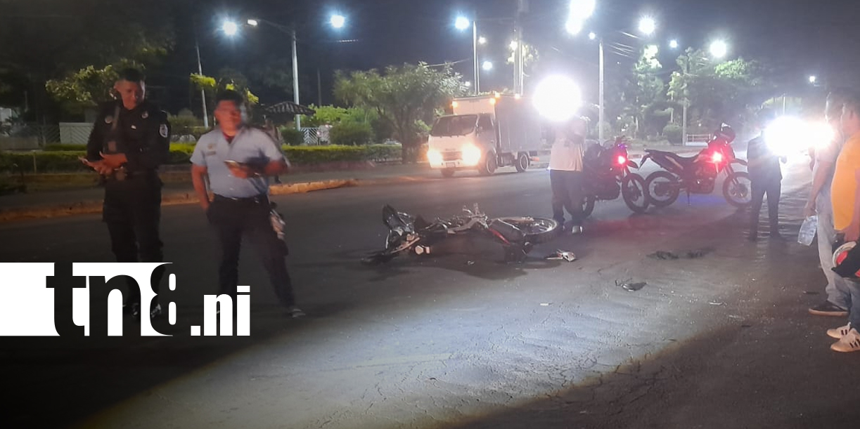 Foto: Accidente en Managua deja motociclista lesionado/TN8