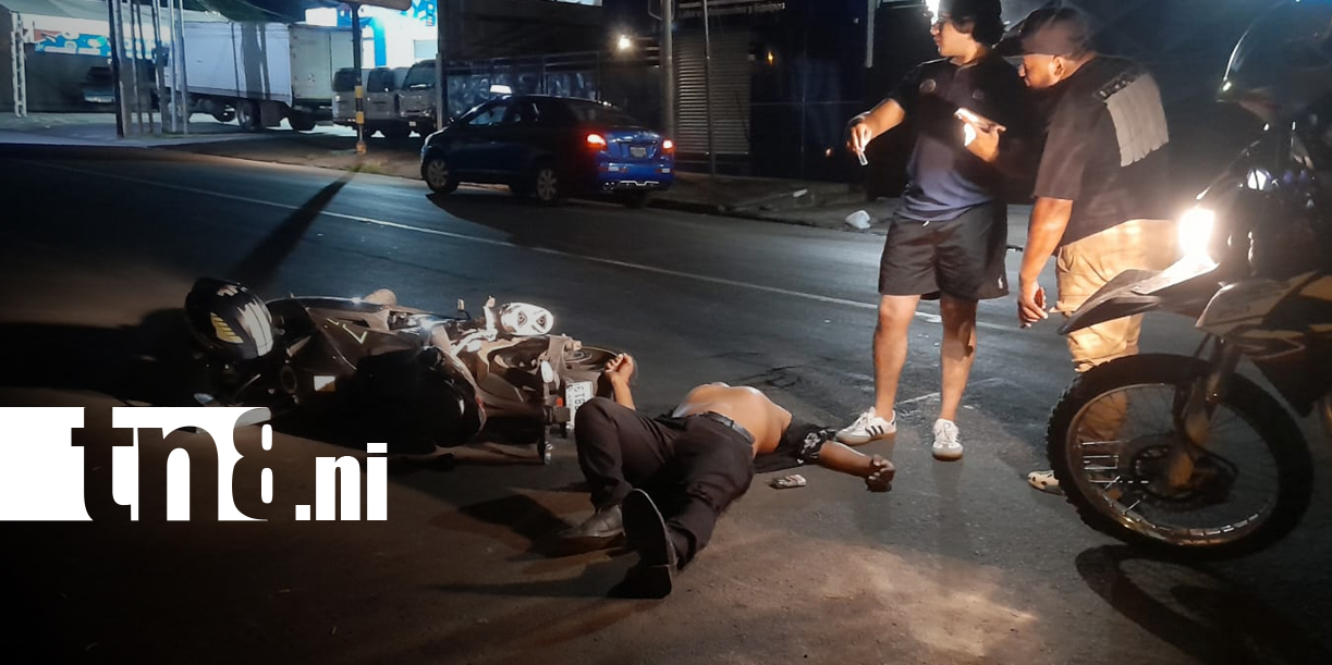 Foto: Accidente en Managua deja motociclista con fractura/TN8