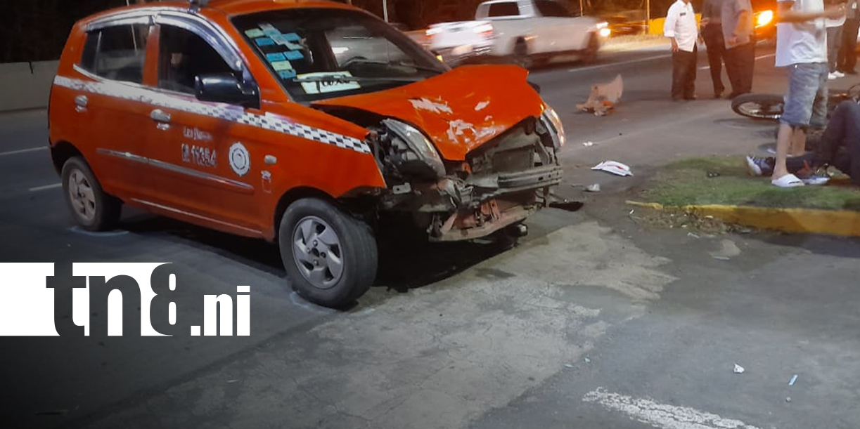 Foto: Motociclista sale expulsado tras fuerte choque/TN8