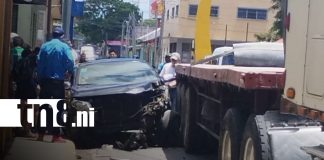 Foto: Accidente de tránsito en Jinotepe deja cuantiosos daños materiales/TN8