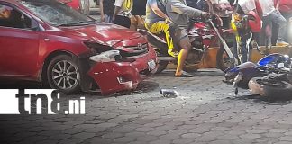 Foto: Accidente en Managua deja dos lesionados tras choque/TN8