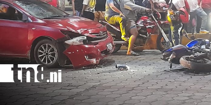 Foto: Accidente en Managua deja dos lesionados tras choque/TN8