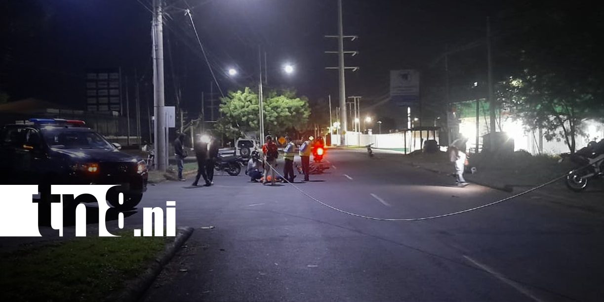 Foto: Accidente en Managua deja motociclista lesionado/TN8