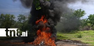 Foto: Ejército de Nicaragua incinera 552 kilos de cocaína/TN8