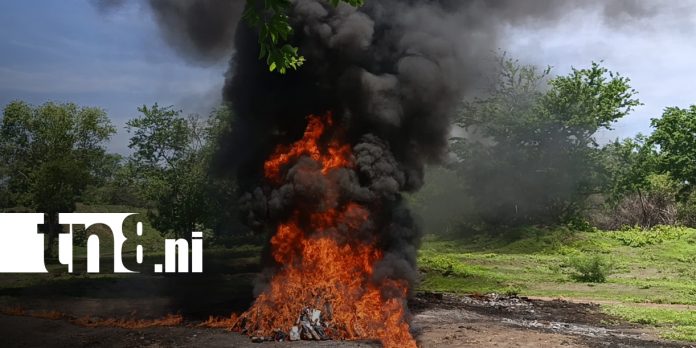 2} Foto: Ejército de Nicaragua incinera 552 kilos de cocaína/TN8