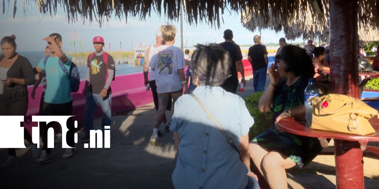 Foto: Familias disfrutan de ambientes seguros y naturales frente al lago de Managua/TN8