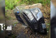 Vive de milagro tras vuelco de camioneta en El Jícaro, Nueva Segovia Foto: Vivo de milagro en El Jícaro, Nueva Segovia/TN8