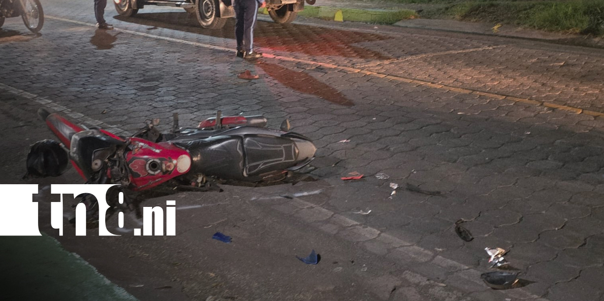 Foto: Violento choque entre motociclistas deja dos lesionados graves en Ticuantepe/TN8