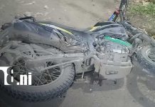 Foto:Motociclista muere en brutal choque en Nandaime/TN8